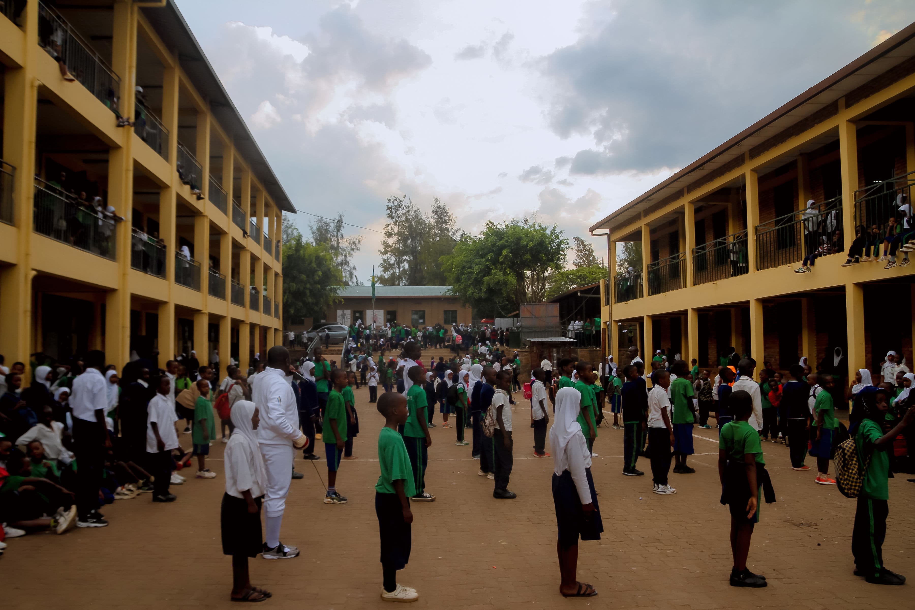 INTWARI students practicing fencing